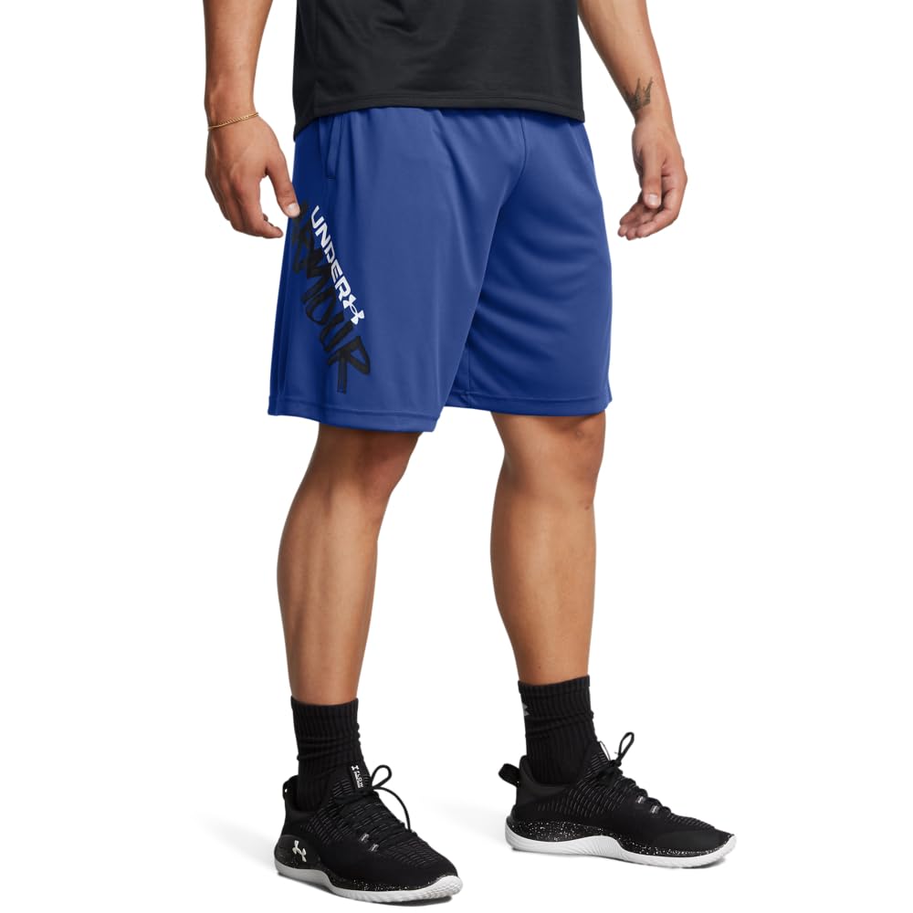 Under Armour Mens Tech Wordmark Shorts (432) Tech Blue / / Black Medium